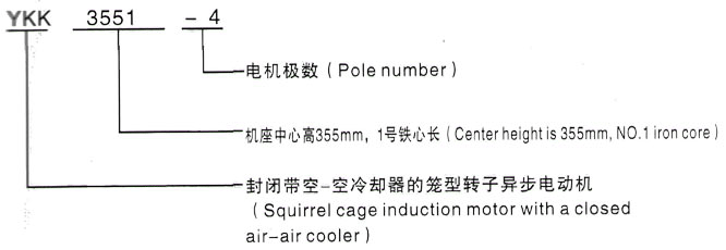 YKK系列(H355-1000)高压YKS4506-6三相异步电机西安泰富西玛电机型号说明